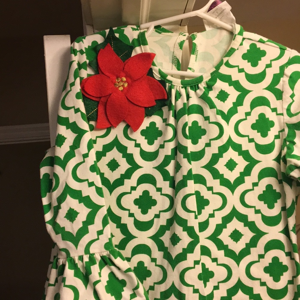 Green holiday dress